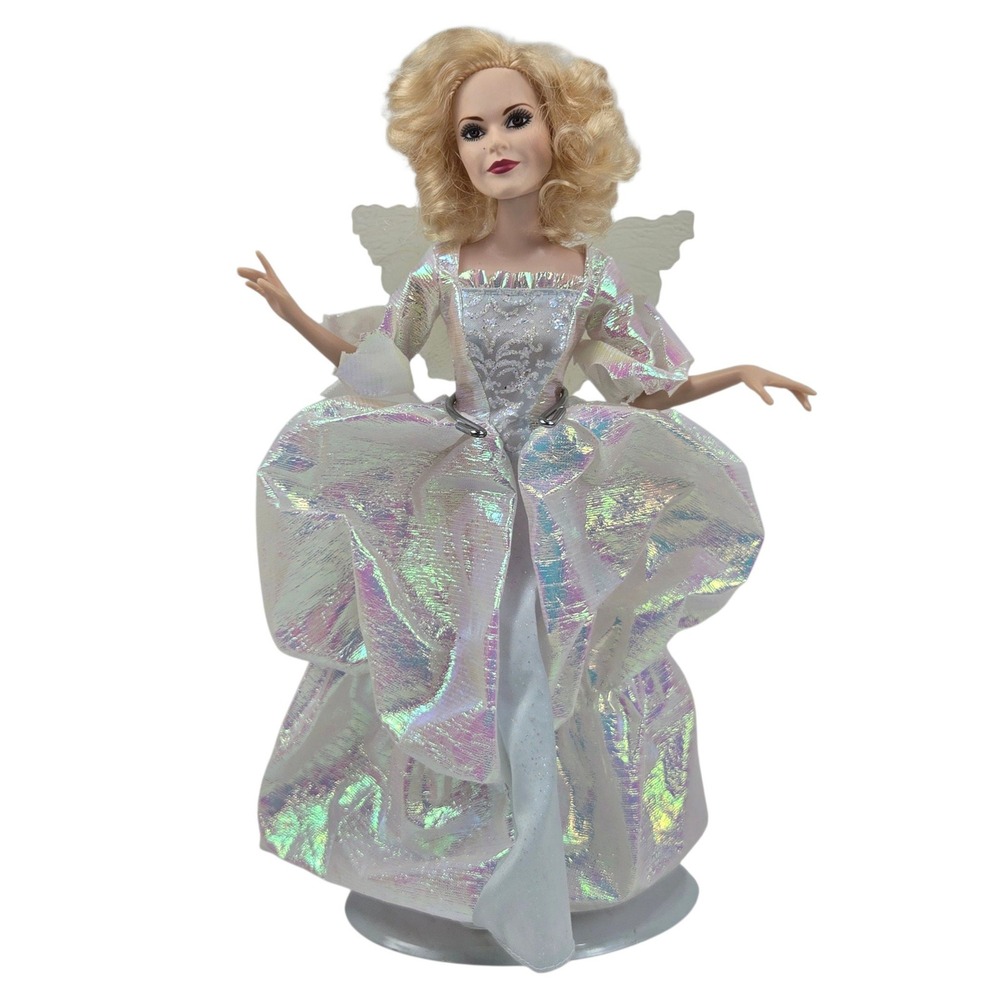 Mattel Disney Live Action Cinderella Fairy Godmother Doll CGT59 Stand Mint Face